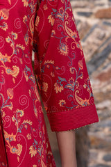 Red Dotted Paisley Kurta