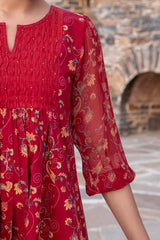 Tucked Paisley Kurta