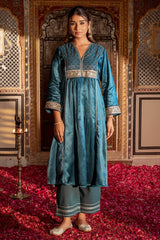 Neelvarn Mashru Kurta
