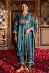 Neelvarn Mashru Kurta