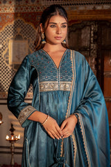 Neelvarn Mashru Kurta