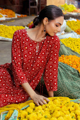 Palash Bandhani Kurta