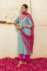 Neelgul Lehariya Kurta