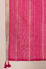 Gulabi Chanderi Dupatta