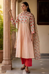 Pink Polka Kurta