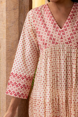 Crinkled Dotted Kurta