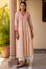Crinkled Dotted Kurta