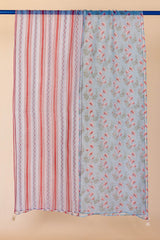 Blue Dual Print Dupatta