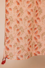 Peach Dual Print Dupatta