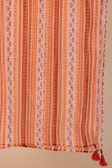 Peach Dual Print Dupatta