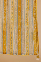 Yellow Floral Border Doria Dupatta