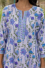 Periwinkle Gathered Kurta