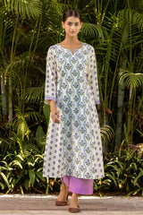 Floral Grid Kurta