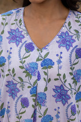 Periwinkle Pleated Kurta
