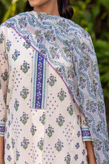 Slim Floral Grid Kurta