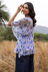 Perwinkle Chiffon Top