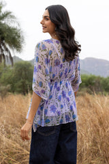 Perwinkle Chiffon Top