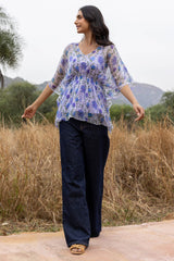 Perwinkle Chiffon Top