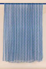 Blue Border Chiffon Dupatta