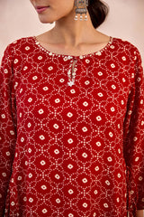 Palash Bandhani Kurta