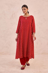 Palash Bandhani Kurta