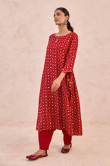 Palash Bandhani Kurta