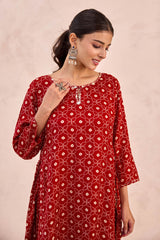 Palash Bandhani Kurta