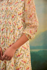 The Ecru Pleated Kurta