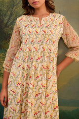 The Ecru Pleated Kurta