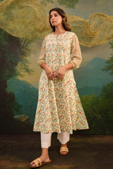 The Ecru Pleated Kurta
