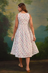 Ivory Floral Dress