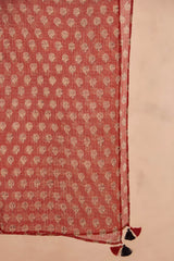 Rust Bagru Print Doria Dupatta