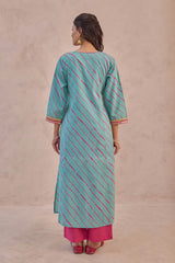 Neelgul Lehariya Kurta