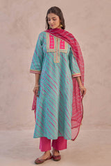 Neelgul Lehariya Kurta