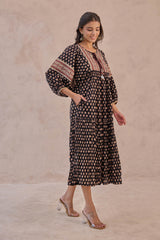 Bagru Puffed Dress