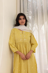Lemon Handloom Kurta