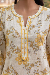 Yellow Floral Kurti