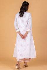 Pink Floral Double Layered Kurta