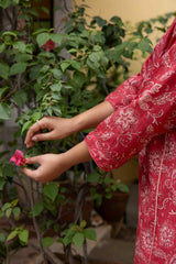 Scarlet Floral Kurta