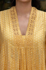 Mustard Polka Kurta
