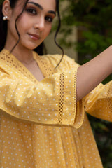 Mustard Polka Kurta