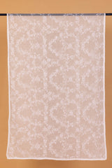 White Embroidered Jaal Dupatta
