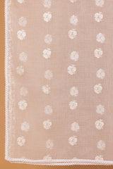 White Embroidered Buta Dupatta