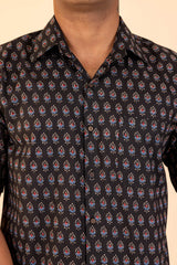 Black Booti Half Sleeve Shirt