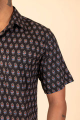 Black Booti Half Sleeve Shirt