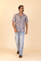 Trellis Floral Half Sleeve Shirt