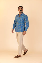 Lattice Floral Full Sleeve Shirt