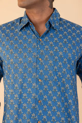 Lattice Floral Full Sleeve Shirt