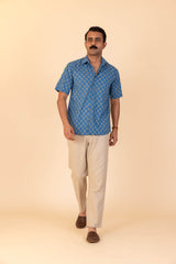 Lattice Floral Half Sleeve Shirt