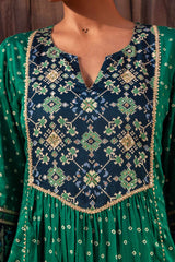 Morni Bandhej Printed Kurta